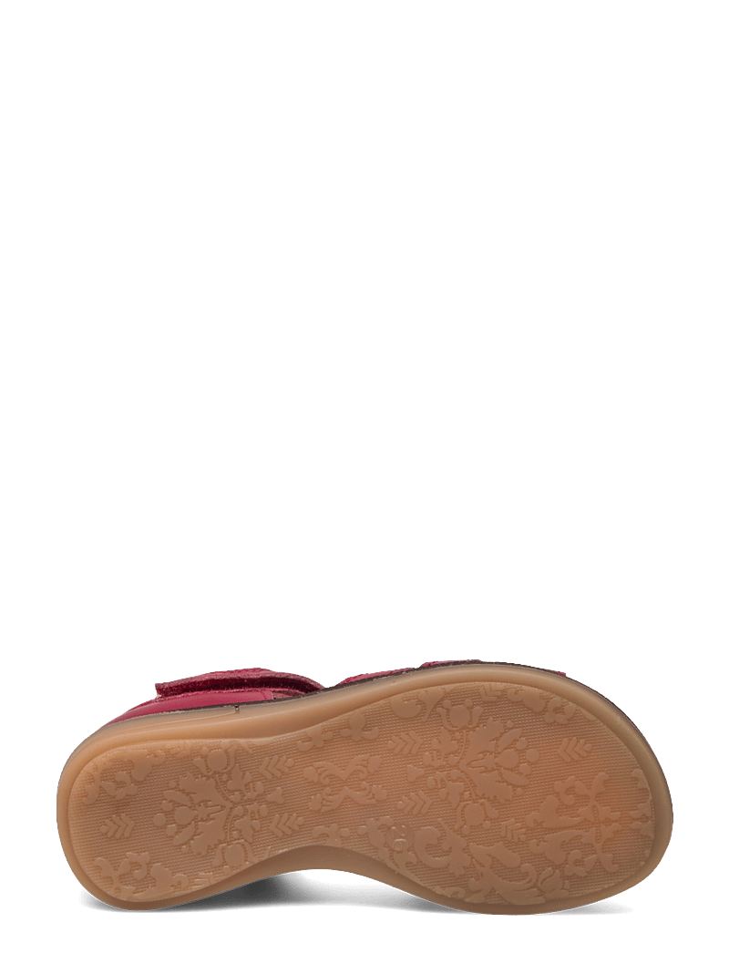 Pom Pom - Flower Velcro Sandal - dusty red - 4
