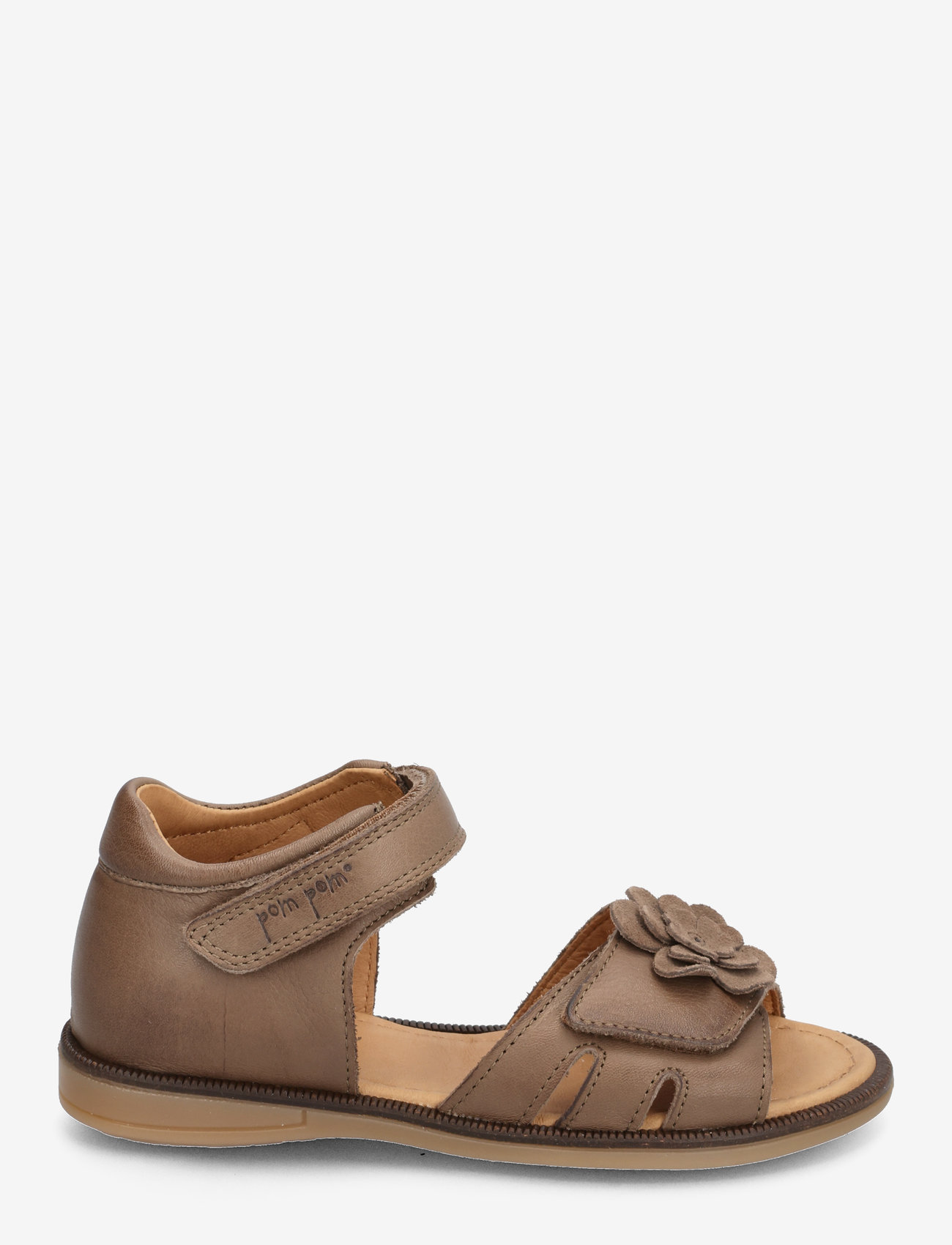 Pom Pom - Flower Velcro Sandal - latte - 1
