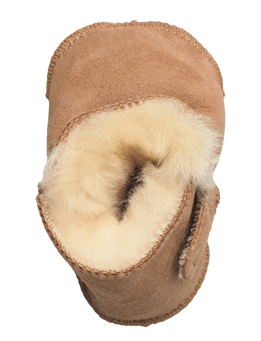 Pom Pom - Baby Boot Sheepskin - lära-gå-skor - camel - 3