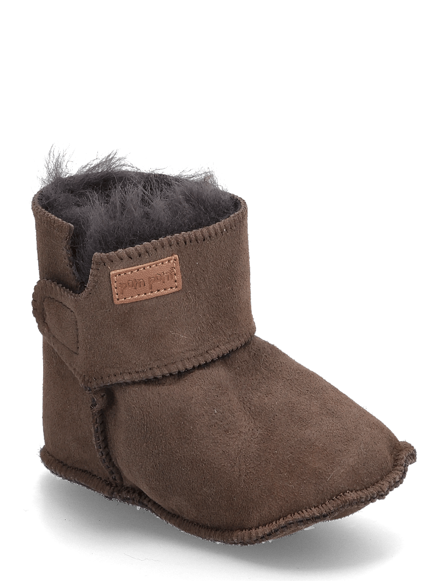 Pom Pom - Baby Boot Sheepskin - beebijalatsid - dark brown - 0