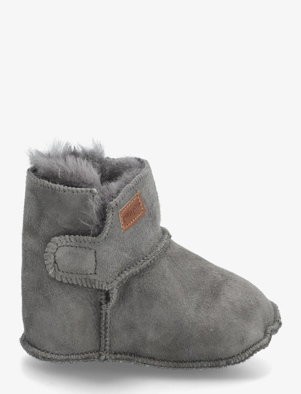 Pom Pom - Booty Sheapskin - lær-å-gå-sko - gray - 1