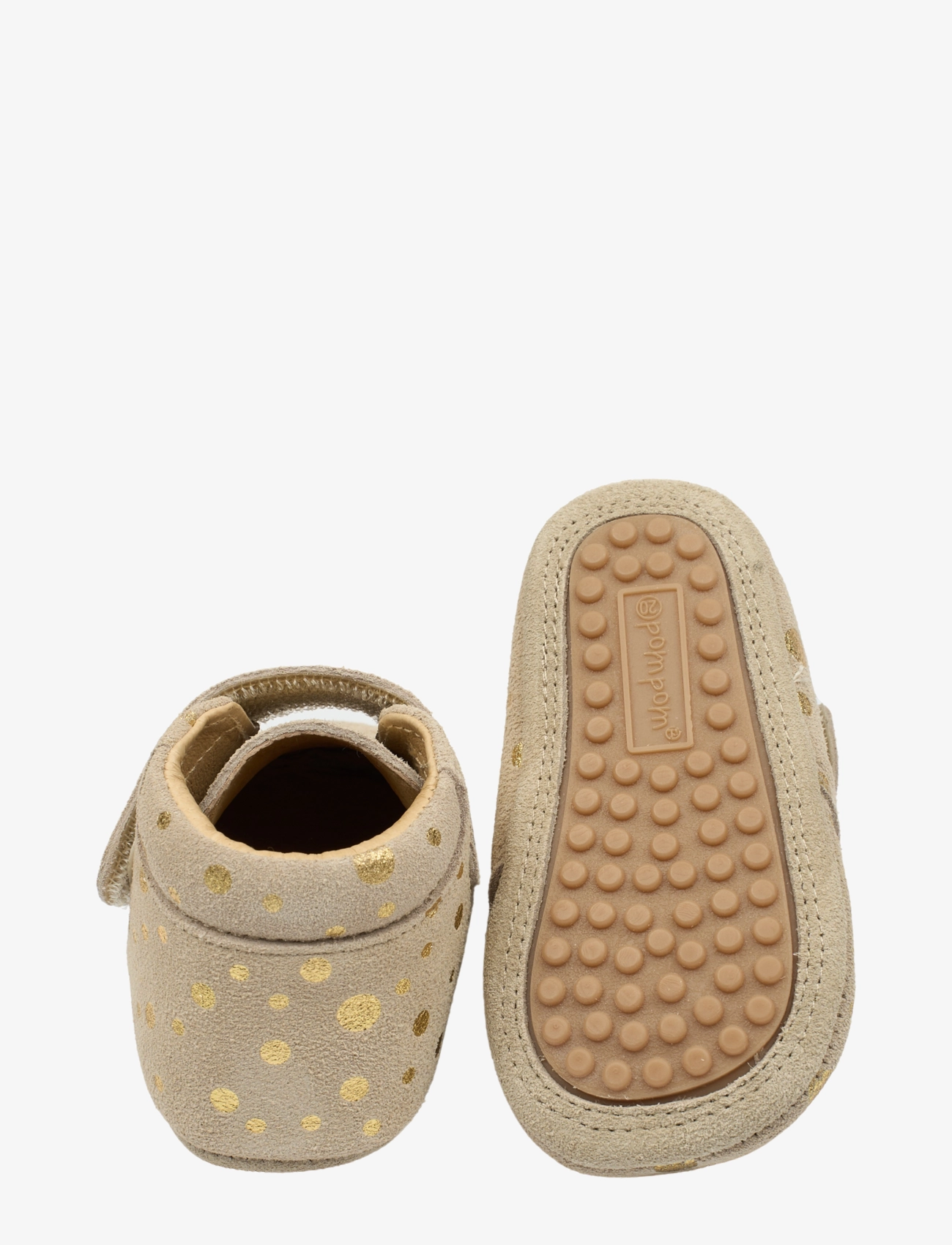 Pom Pom - Beginners™ Velcro NOOS - slippers - gold dot - 3