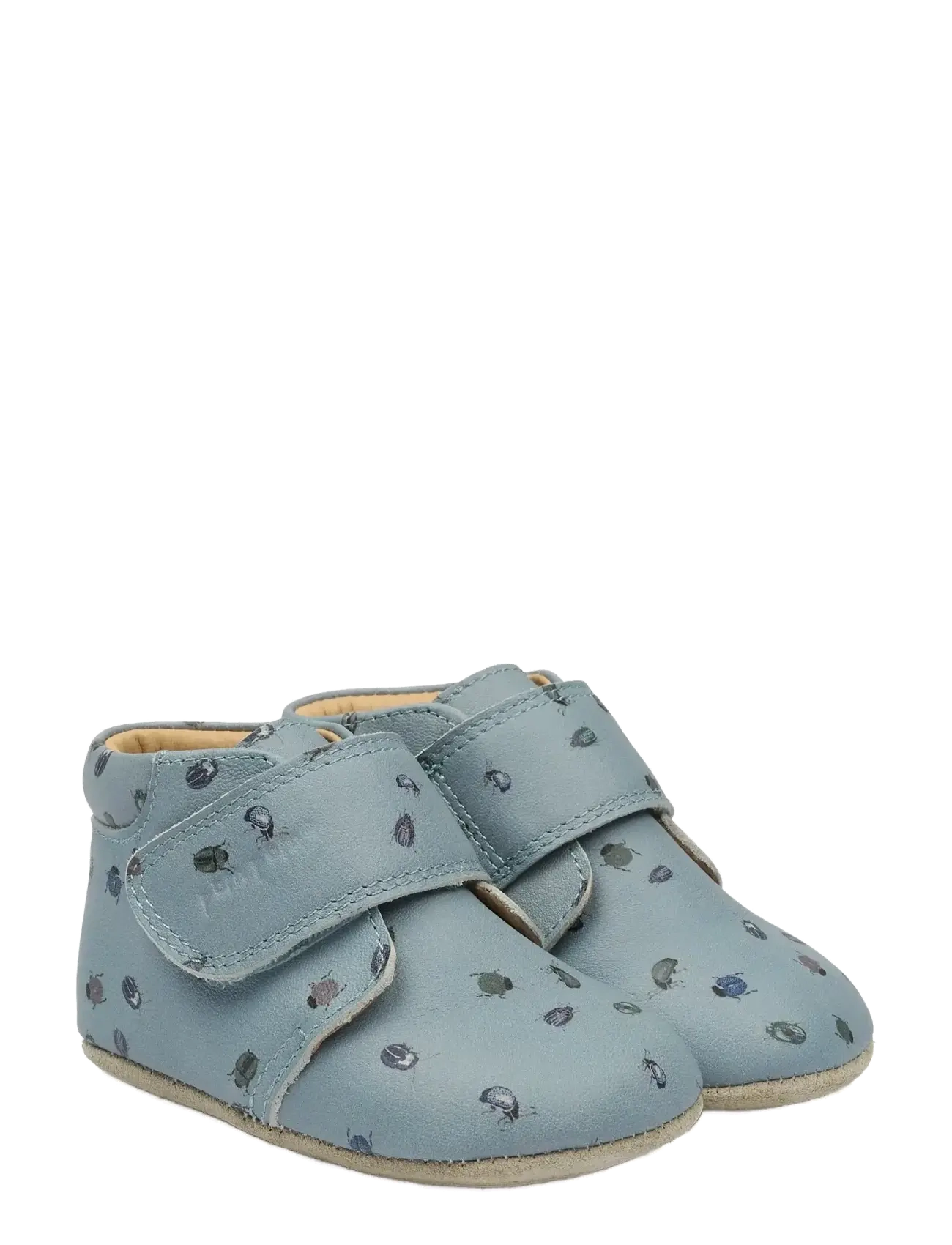 Pom Pom Beginners Velcro Print, 19, Blue, Sko > Tøfler Og Indendørssko, Børn