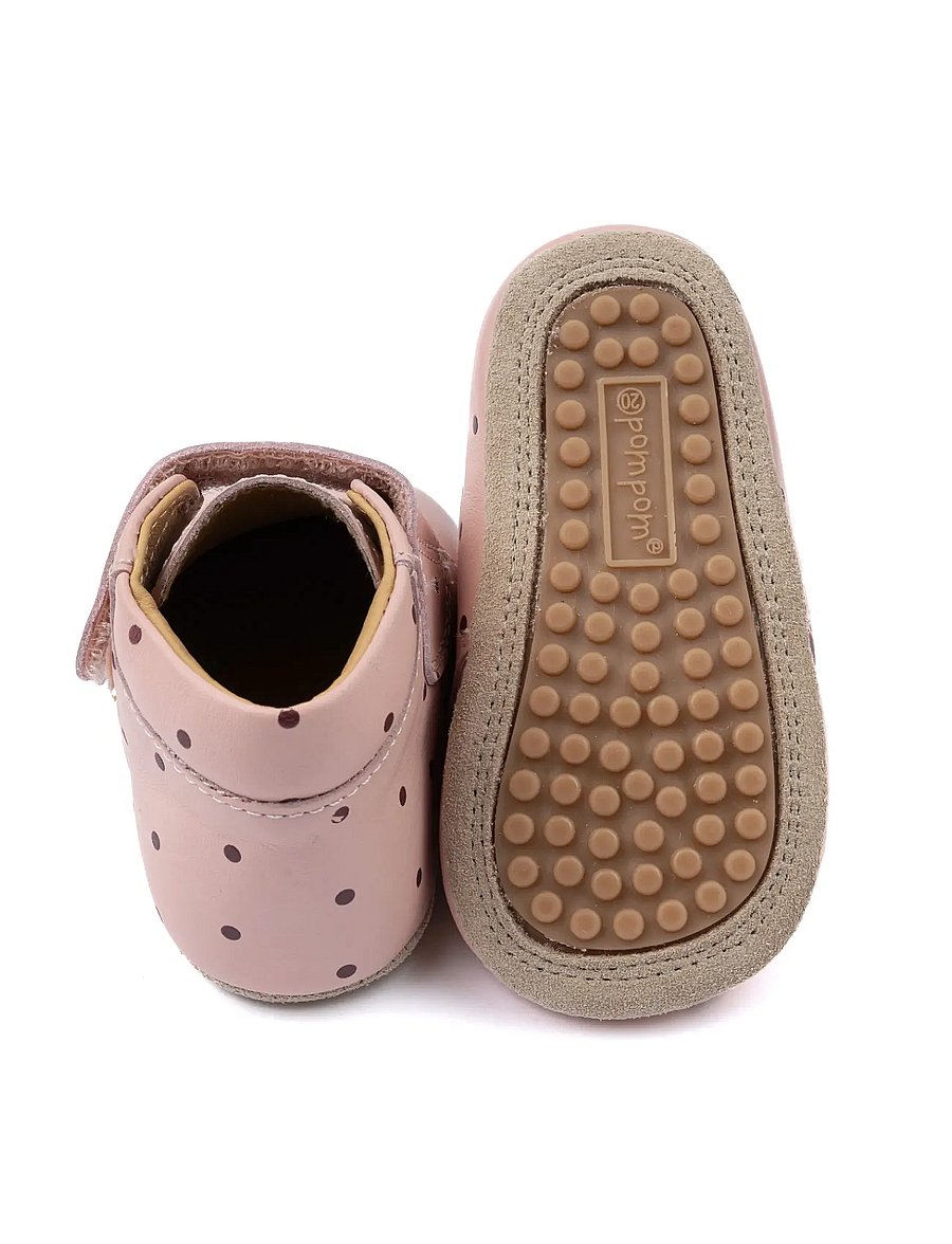 Pom Pom - Beginners Velcro Print - hausschuhe - dusty rose dot - 2