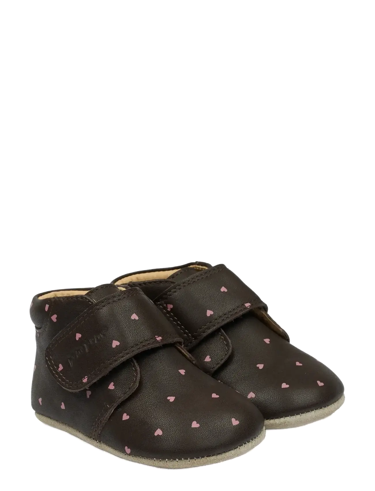 Pom Pom Beginners Velcro Print, 25, Brown, Sko > Tøfler Og Indendørssko, Børn