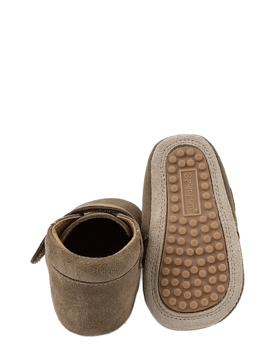 Pom Pom - Beginners Velcro Season - hausschuhe - kakhi suede - 2