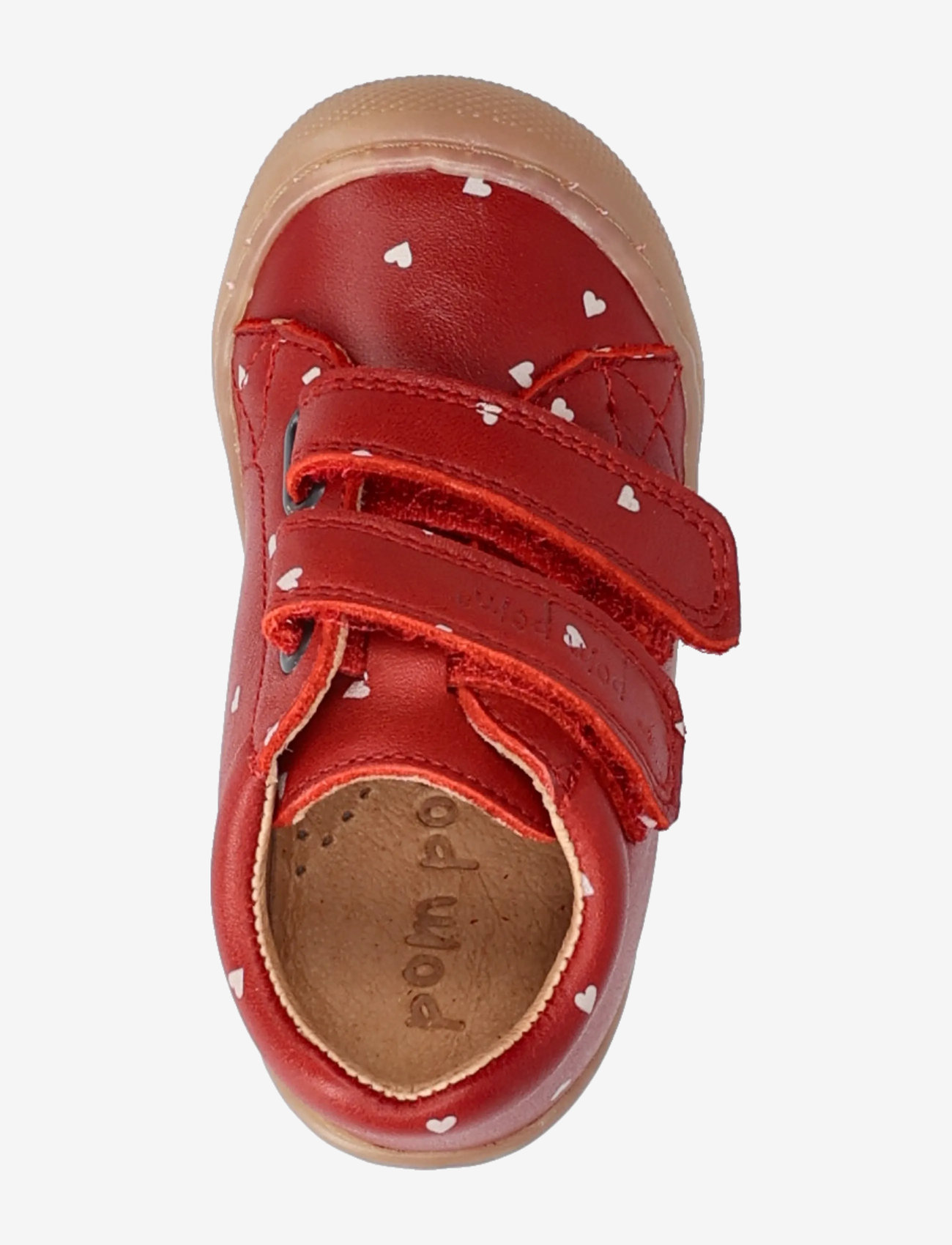 Pom Pom - First Sport Velcro Shoe - lära-gå-skor - heart aop - 3