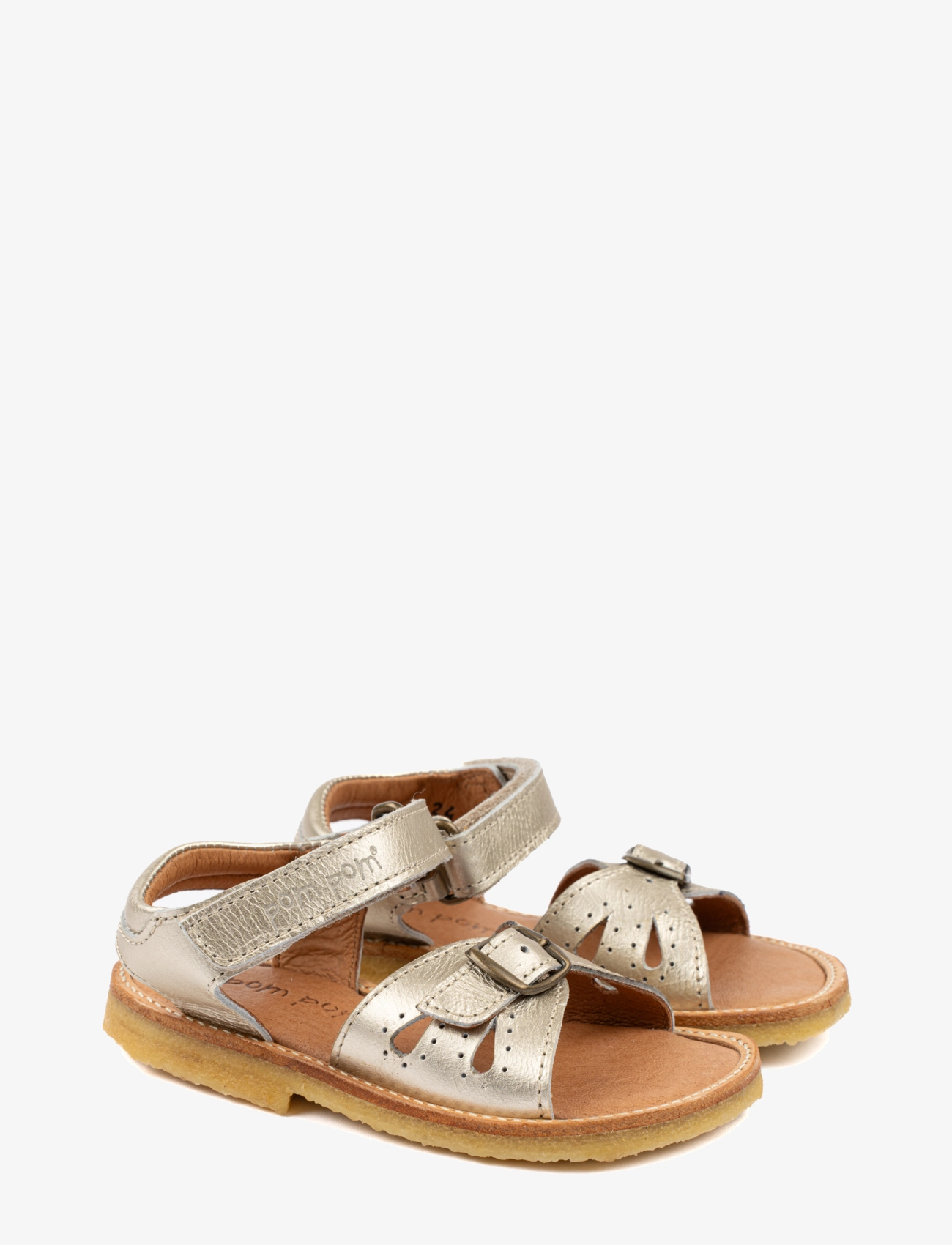 POM POM Klassisch Open Heel Sandale Gold - 28 - Kinder