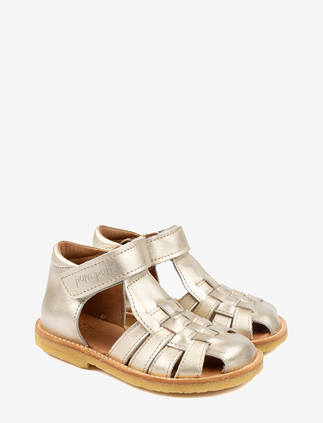 Pom Pom - Classic Rub Sole Closed Braid Sanda - sandaler - gold - 0