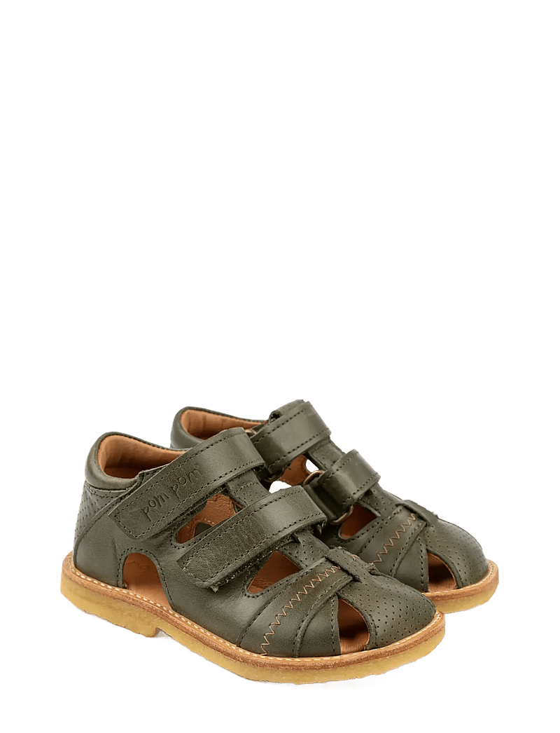 Pom Pom - Classic Rub Sole Closed Two Velcro - sandaalid - army green - 0