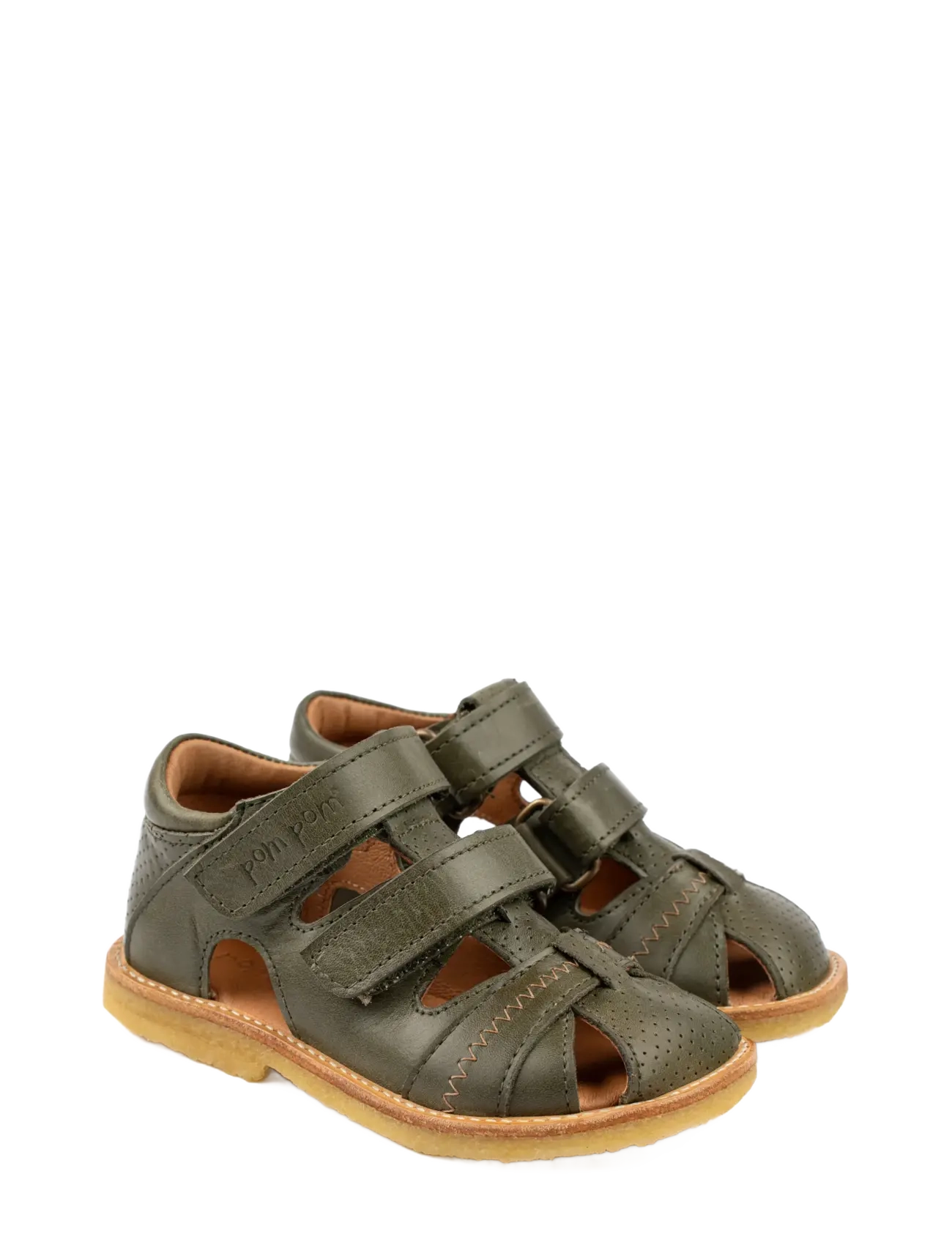 Pom Pom Classic Rub Sole Closed Two Velcro - Sko - ARMY GREEN / green