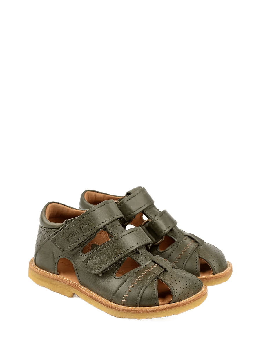 Pom Pom - Classic Rub Sole Closed Two Velcro - army green - 0