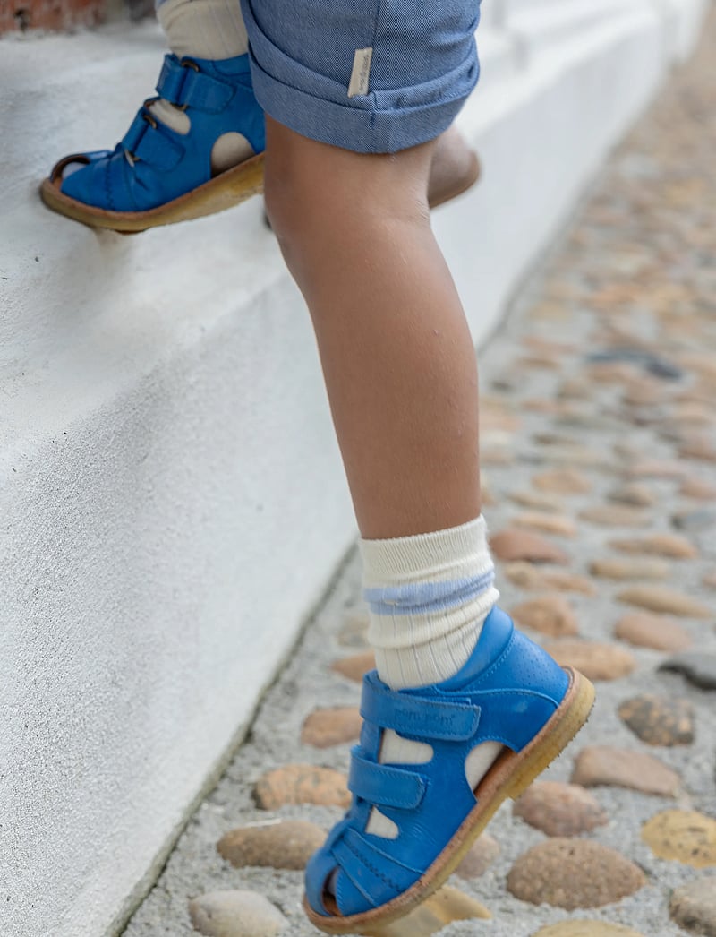 Pom Pom - Classic Rub Sole Closed Two Velcro - sandalen - bright blue - 5