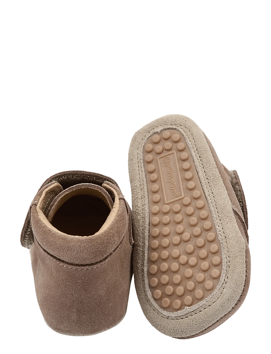 Pom Pom - Beginner Velcro Suede - hausschuhe - fossil brown - 3