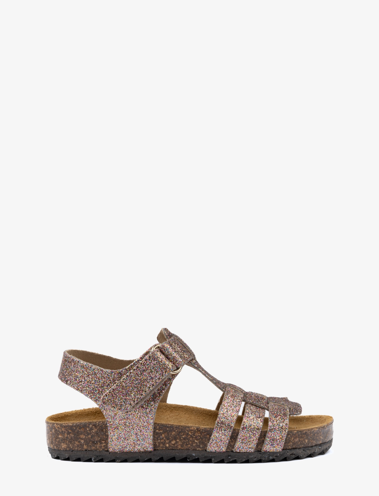 Pom Pom - Bio Velcro Braid Sandal - multi glitter - 2