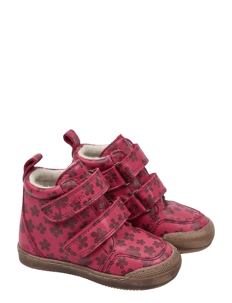 Pom Pom - PMPru Sneaker Wool Boot AOP - høje sneakers - chrysanthemum flower aop - 0
