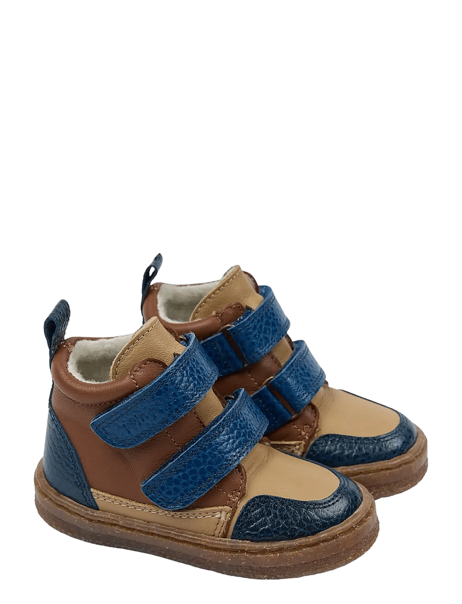 Pom Pom - PMPyke Sneaker Wool Boot Multi - høje sneakers - navy mix - 0