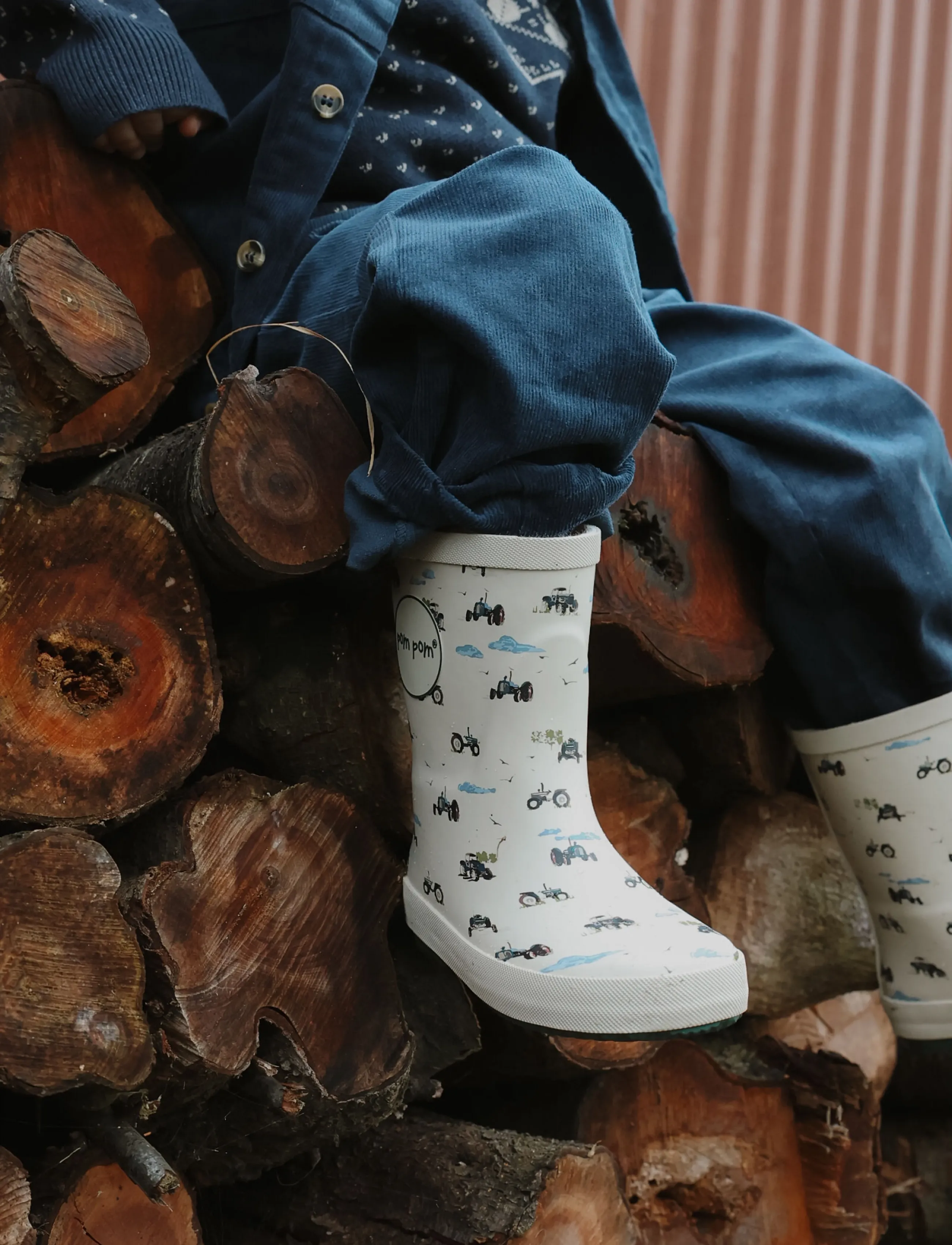 Pom Pom - PMBliss Gumboots AOP - fog tractor aop - 4