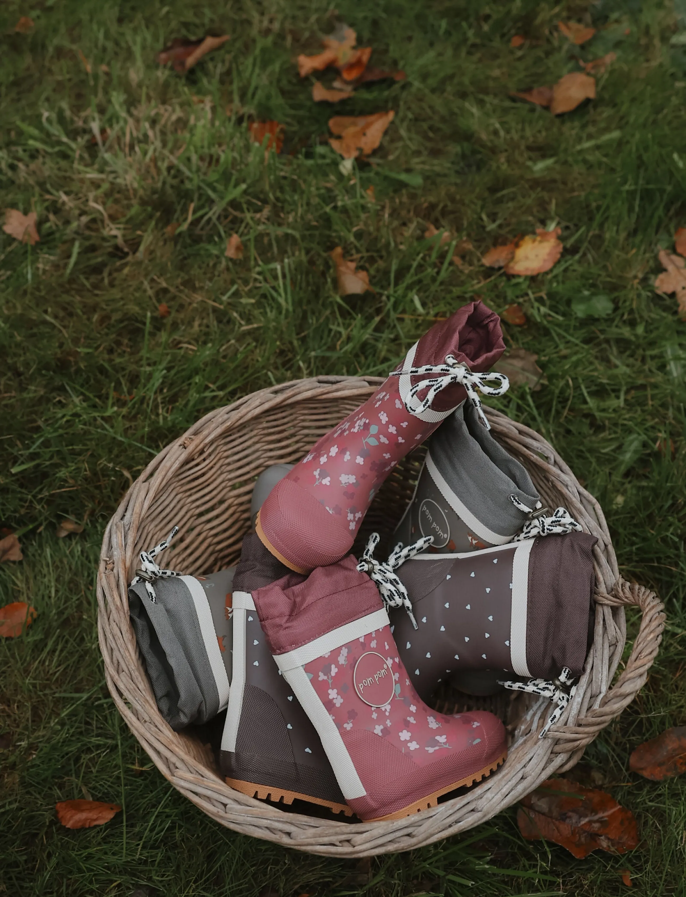 Pom Pom - Brynn GumBoots Thermo AOP - roan rouge hydranger aop - 2