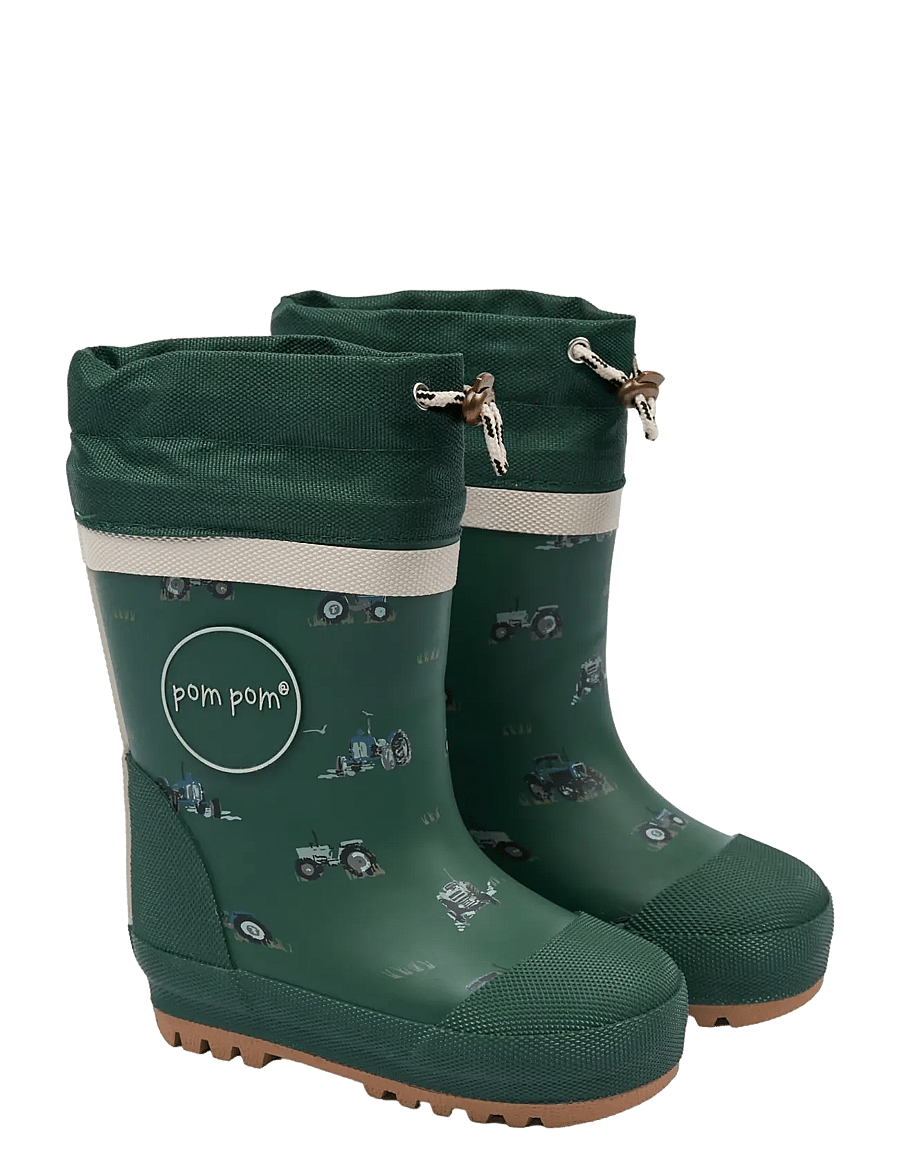 Pom Pom - Brynn GumBoots Thermo AOP - gefütterte gummistiefel - trekking green tractor aop - 1