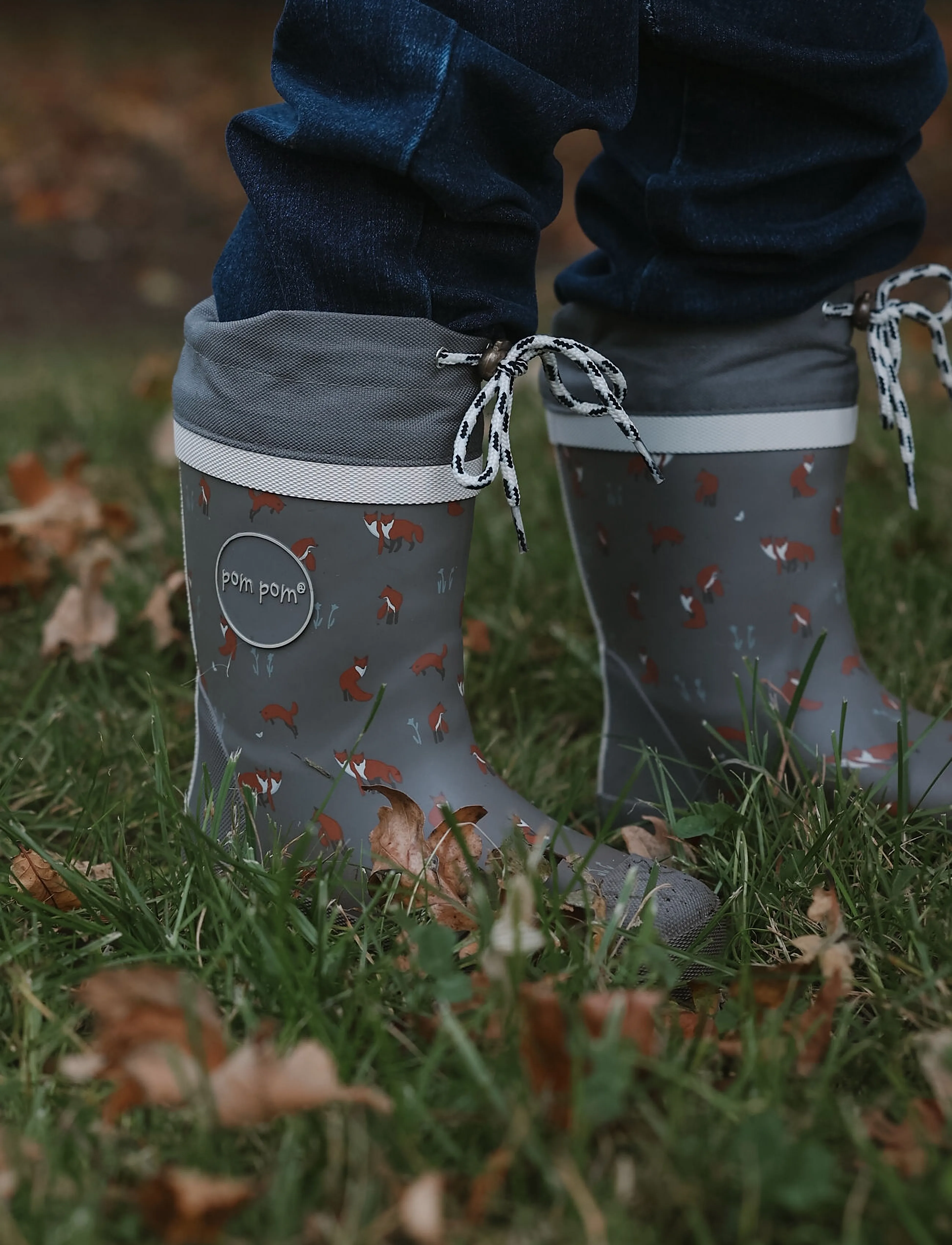 Pom Pom - Brynn GumBoots Thermo AOP - bungee cord fox aop - 3