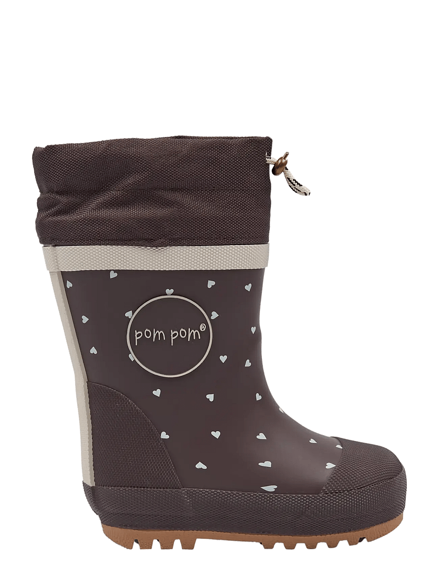 Pom Pom - Brynn GumBoots Thermo AOP - chestnut heart aop - 2