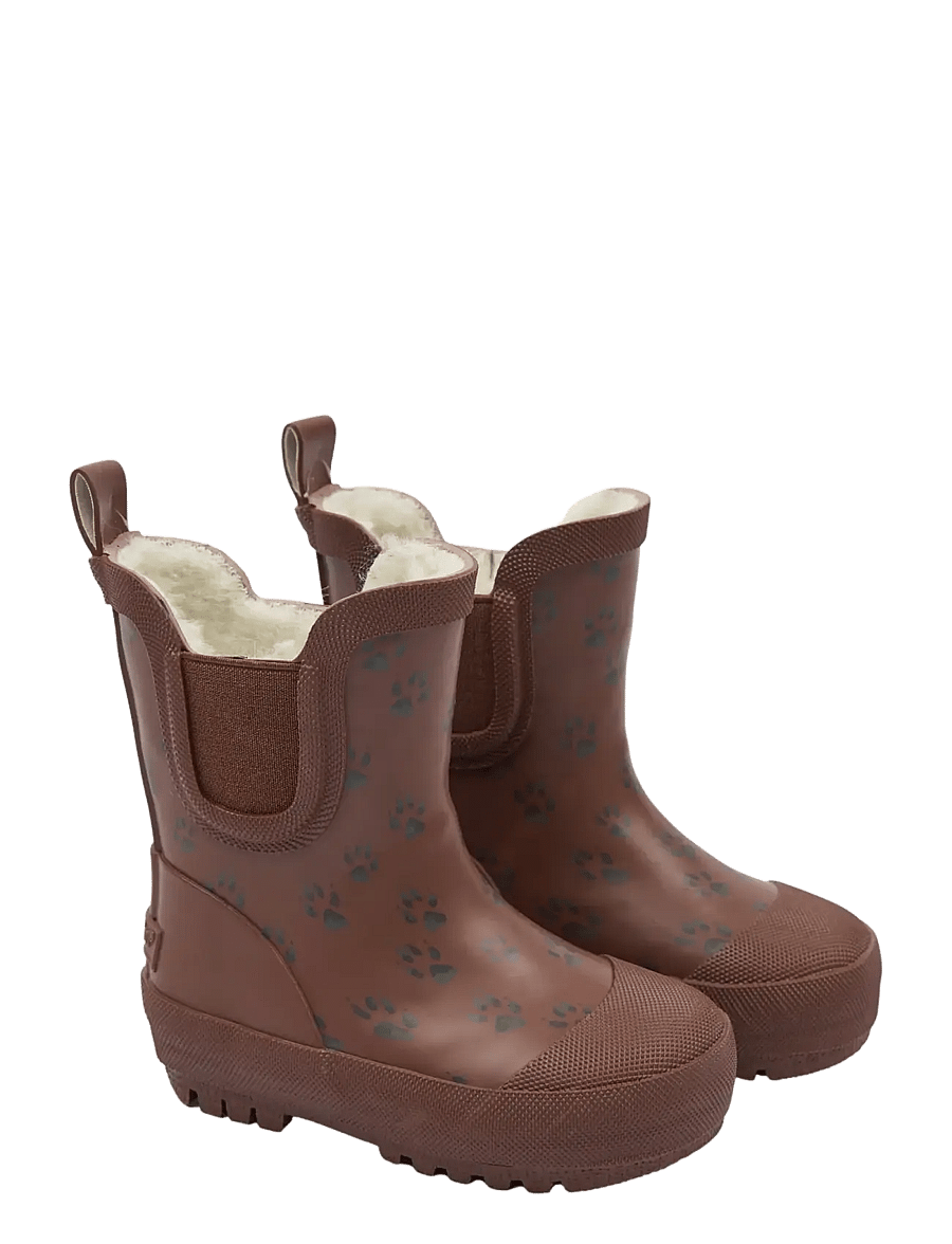 Pom Pom - Brook GumBoots Thermo Ankle AOP - gefütterte gummistiefel - tortoise shell paw aop - 0