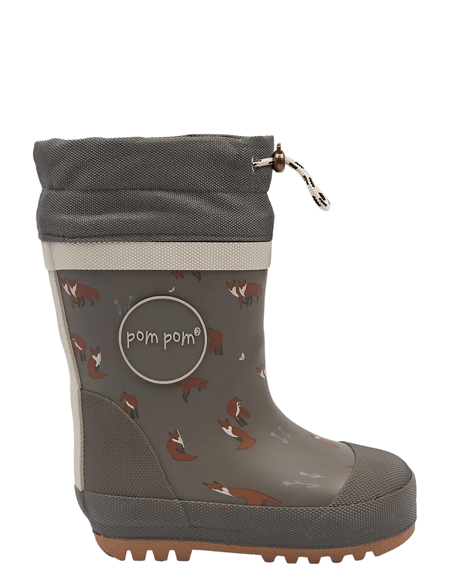 Pom Pom - Brook GumBoots Thermo Ankle AOP - voodriga kummikud - tortoise shell paw aop - 1