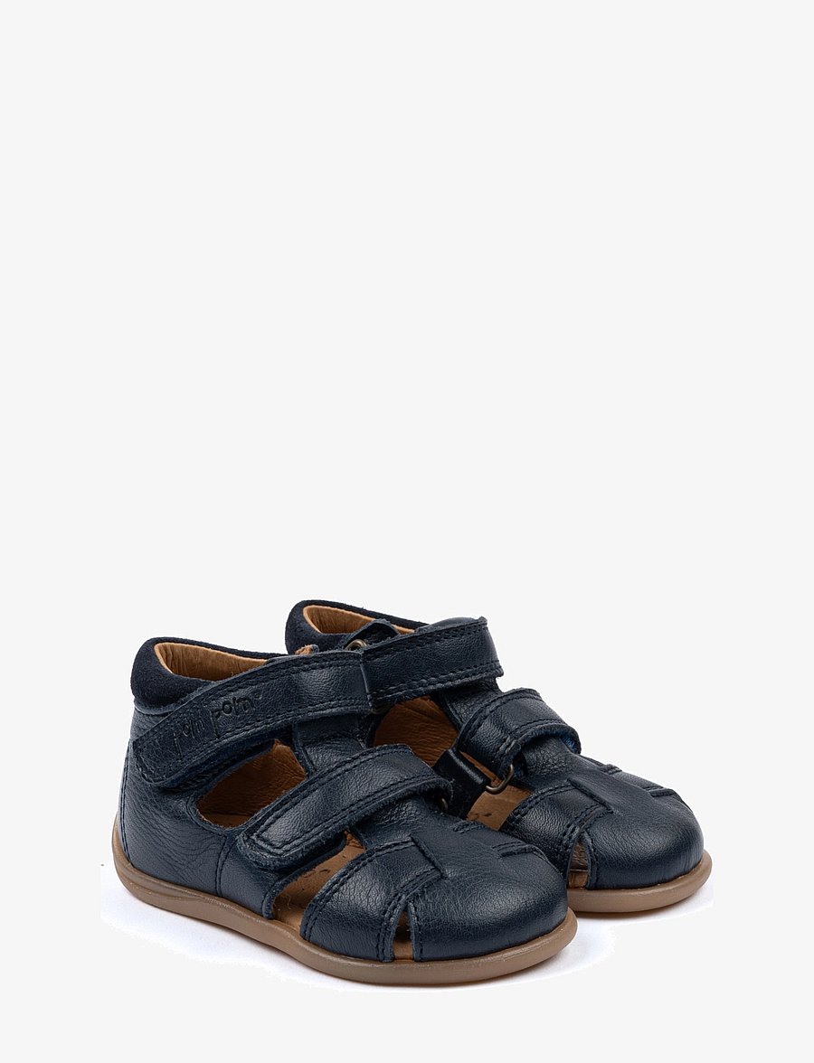 Pom Pom - Starters™ Two Velcro Sandal - navy - 0