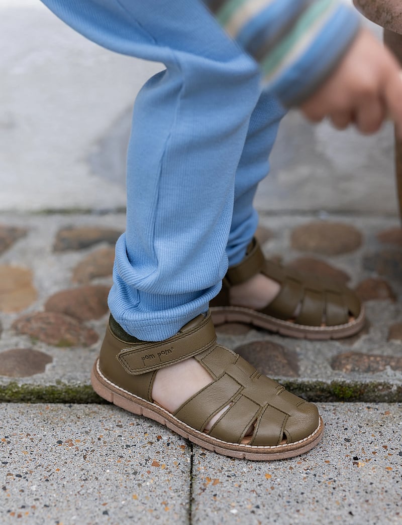 Pom Pom - Classic™ Velcro Sandal - dusty olive - 4