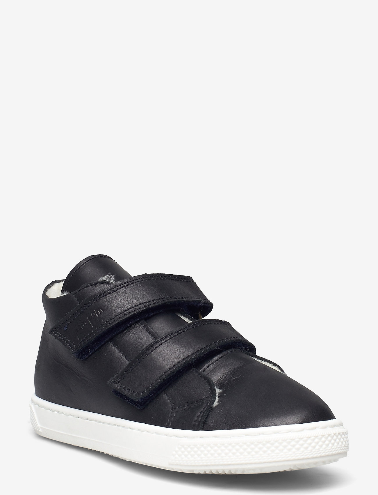 Pom Pom - Velcro High Top Fur Sneaker - ar paaugstinātu potītes daļu - black negro - 0