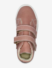 Pom Pom - Velcro High Top Fur Sneaker - ar paaugstinātu potītes daļu - rose antique - 3