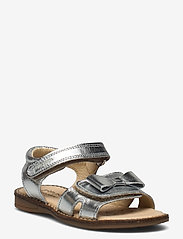 Pom Pom - Open Heel Bow Sandal - summer savings - silver - 0