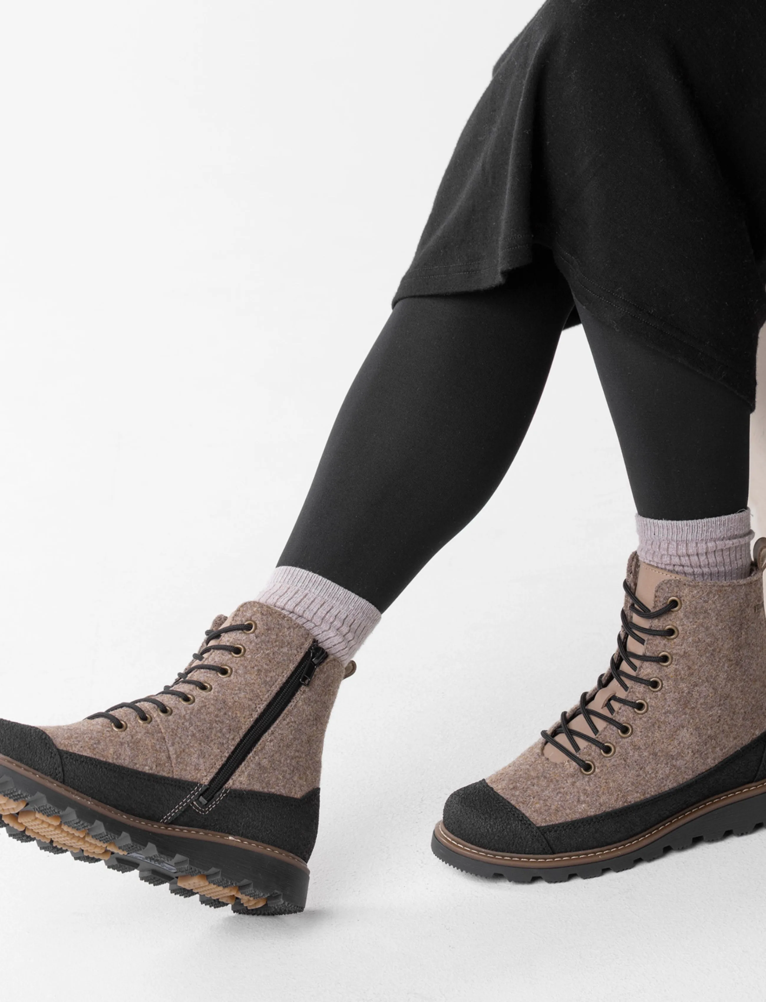 Pomar - PERHO GORE-TEX® Ankle Boots - paeltega saapad - beige - 0