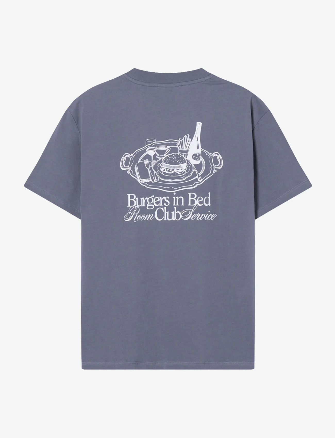 Pompeii - BURGUERS IN BED GRAPHIC TEE - kortærmede t-shirts - grey - 1