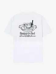 Pompeii - BURGERS IN BED GRAPHIC TEE - kortärmade t-shirts - white - 1