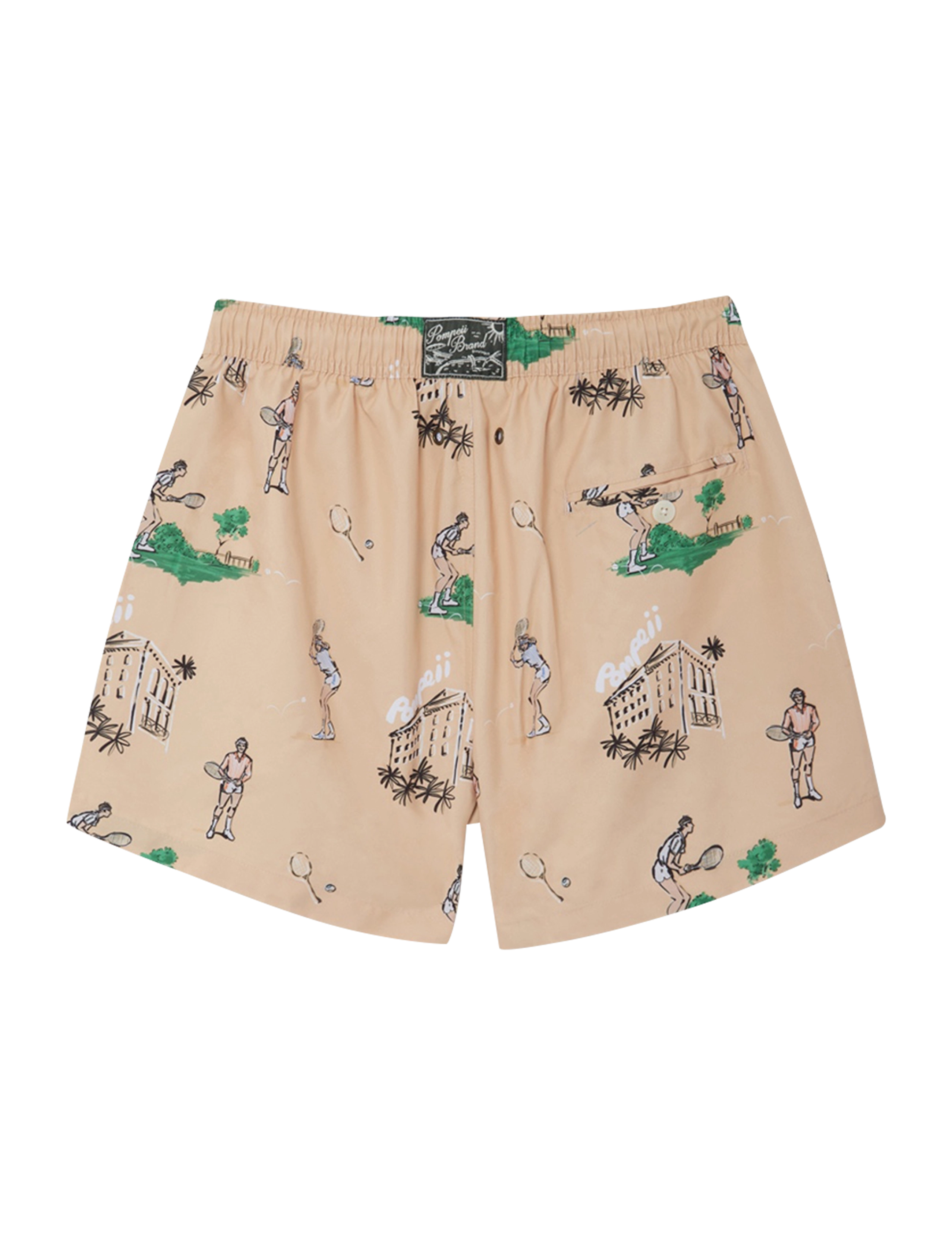 Pompeii - TENNIS SWIM TRUNKS - beige - 1