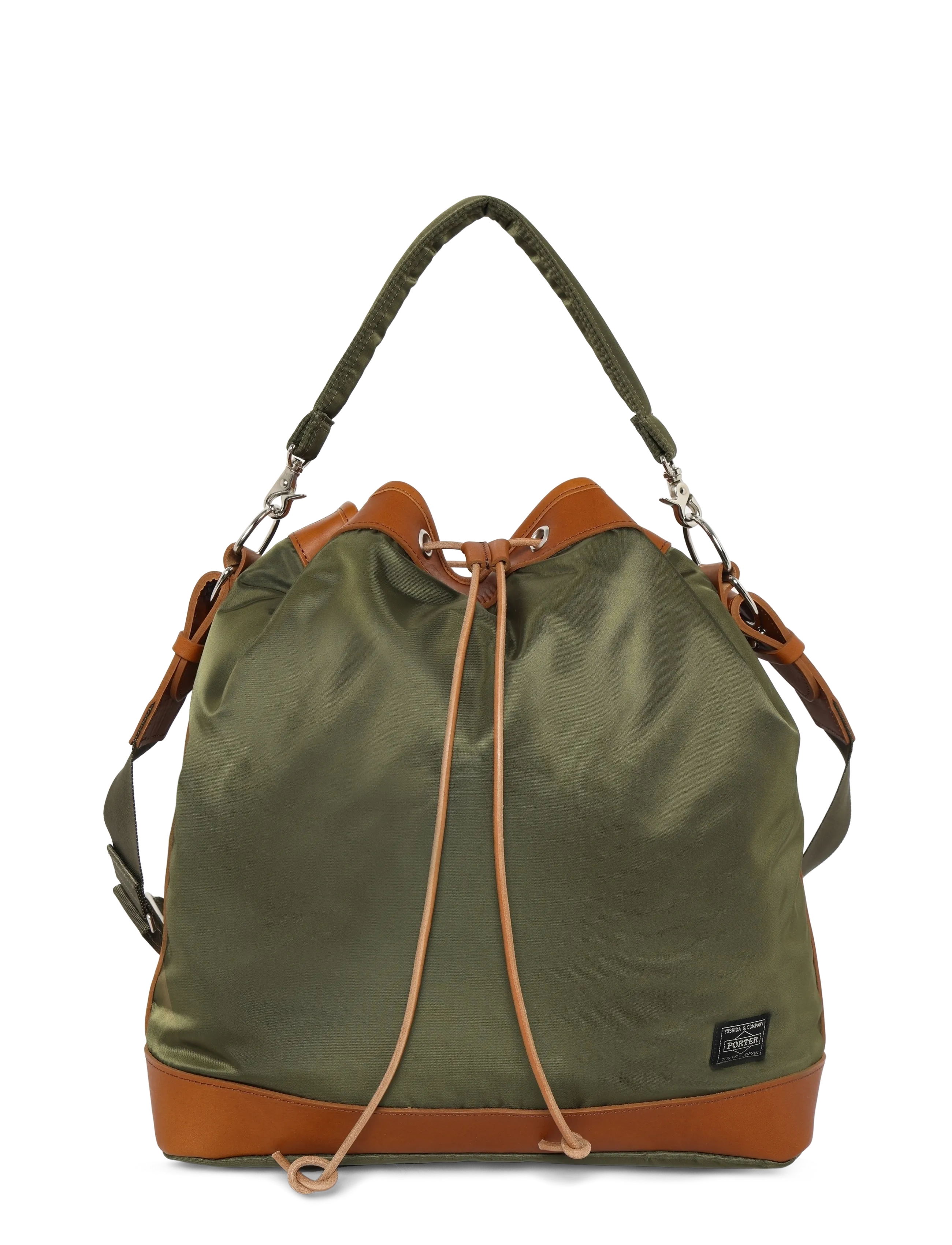 Porter Yoshida String Drawstring Bag, Mænd, Snørepose, Kakigrøn, Str: ONE SIZE