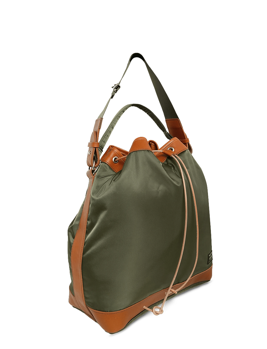 Porter Yoshida - String Drawstring Bag - schultertaschen - green - 2