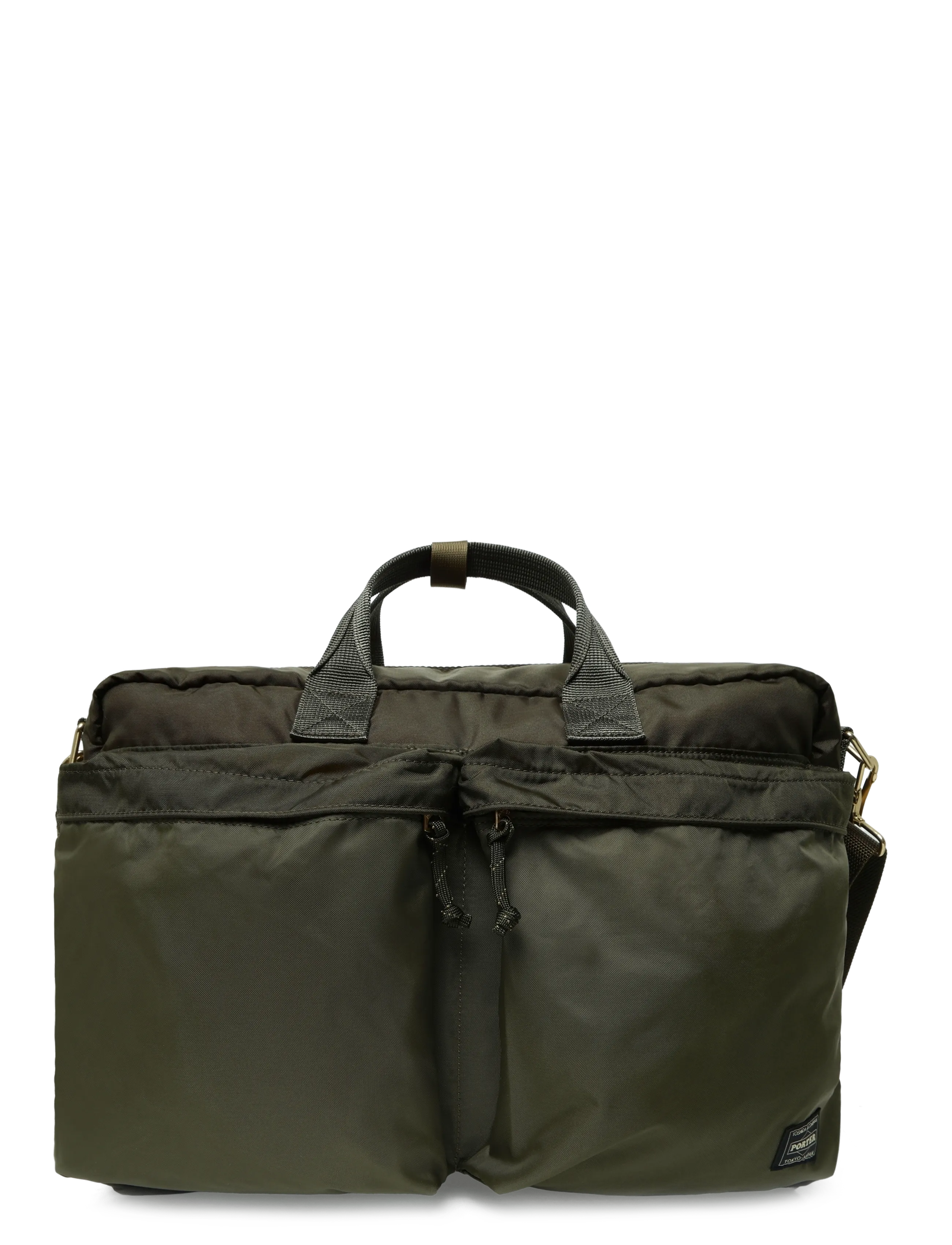 Porter Yoshida Force 3 Way Briefcase - Porter Yoshida - GREEN / khaki/green