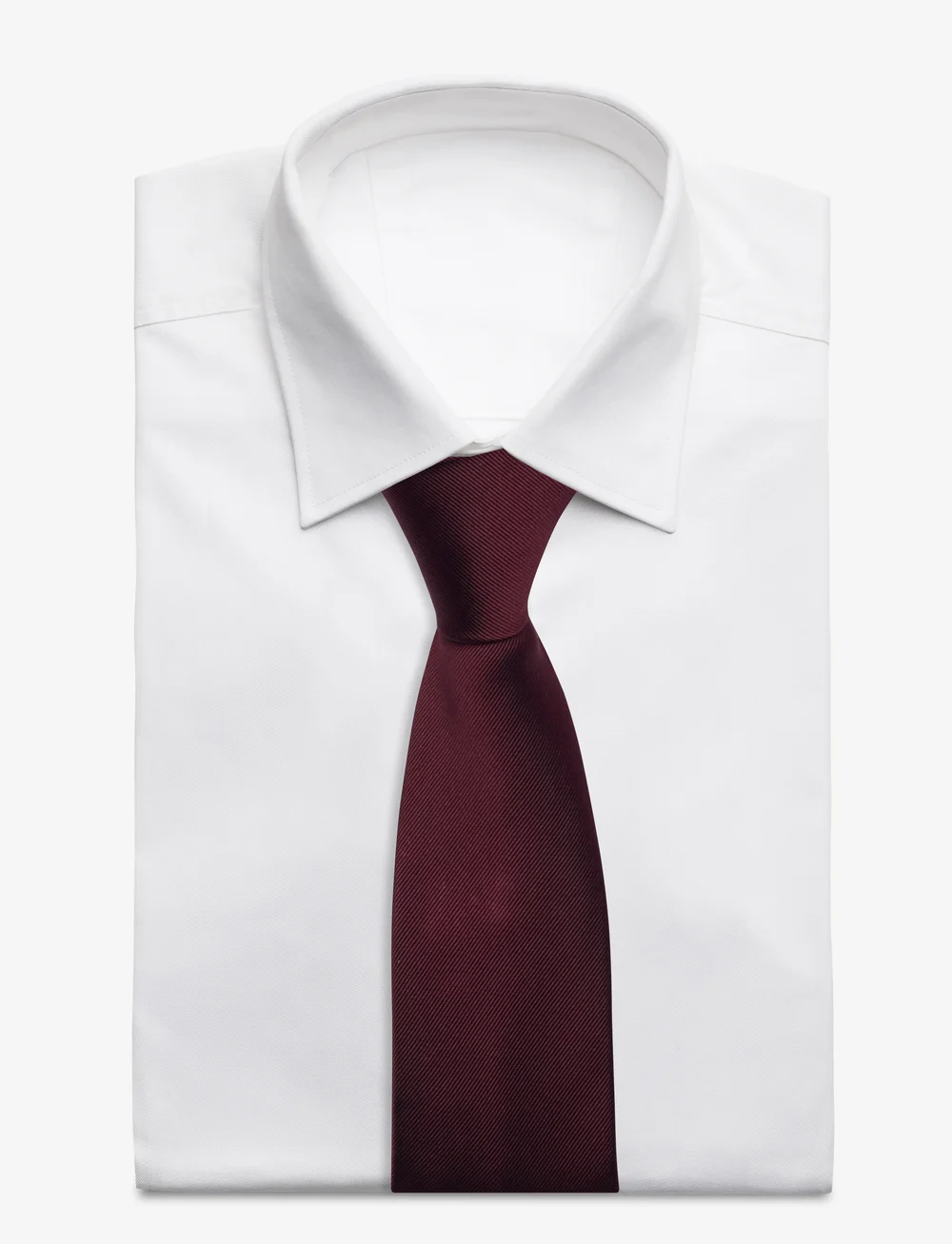 Portia 1924 - Solid Silk Tie - slips - burgundy - 2