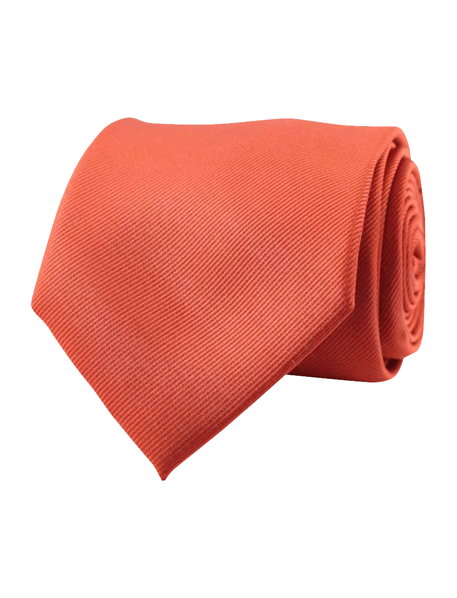 Portia 1924 - Solid Silk Tie - krawaty - dark orange - 0