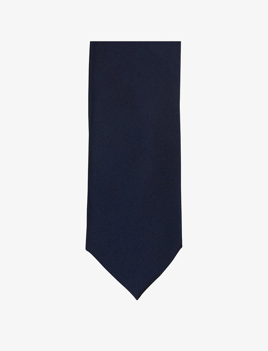 Portia 1924 - Solid Silk Tie - cravates - navy - 1