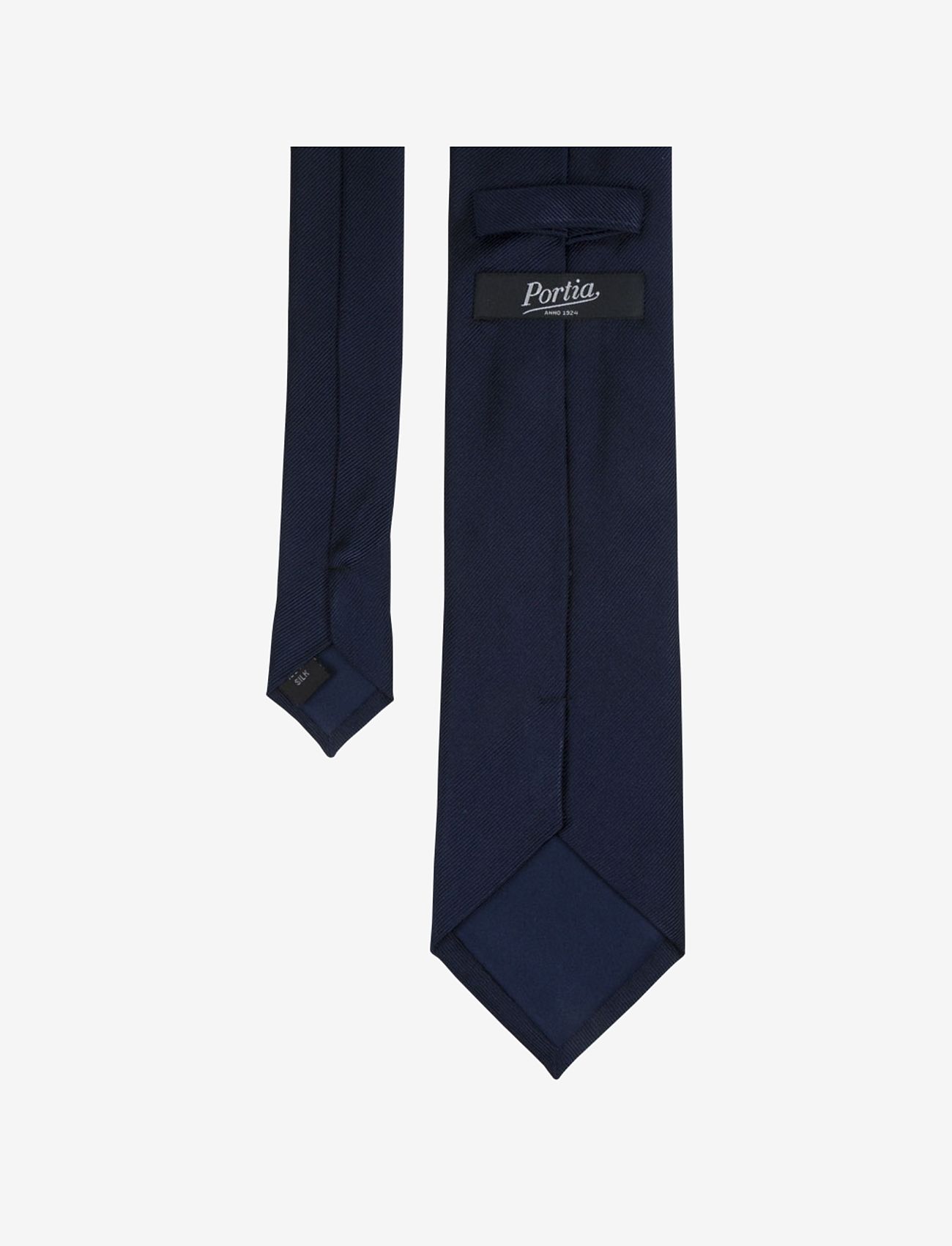Portia 1924 - Solid Silk Tie - julklappar under 500kr - navy - 2