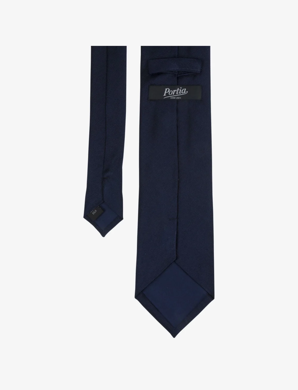 Portia 1924 - Solid Silk Tie - lipsud - navy - 2