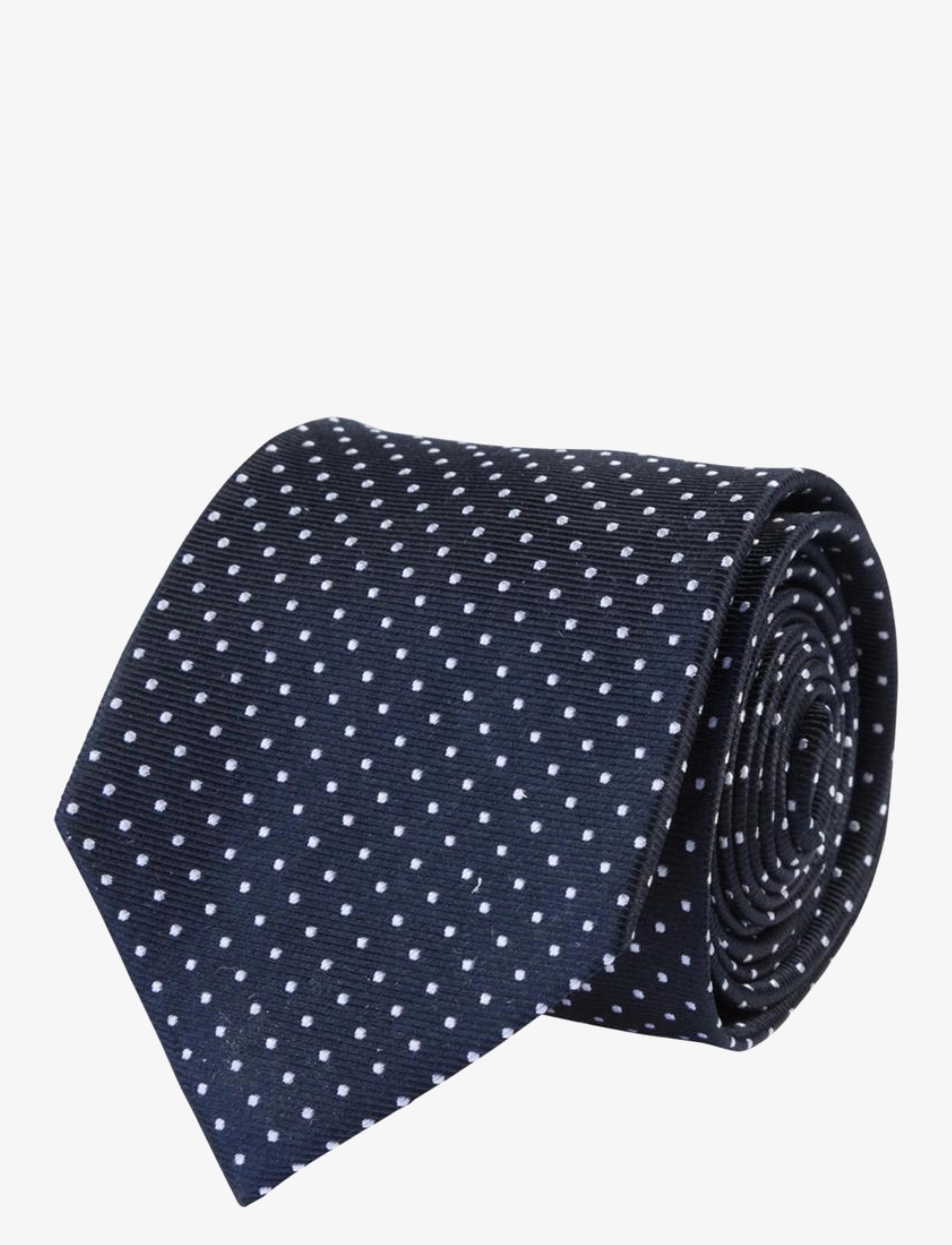 Portia 1924 Dots Silk Tie, One Size, Black, Tilbehør > Slips, Herre