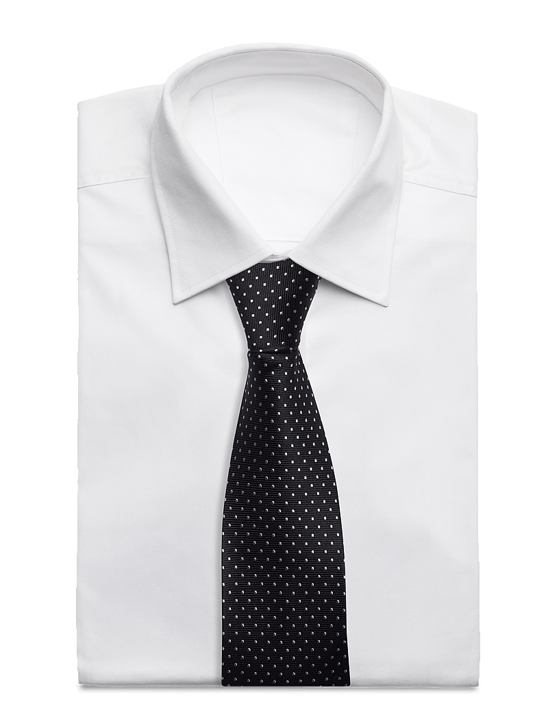 Portia 1924 - Dots Silk Tie - krawatten - black - 2