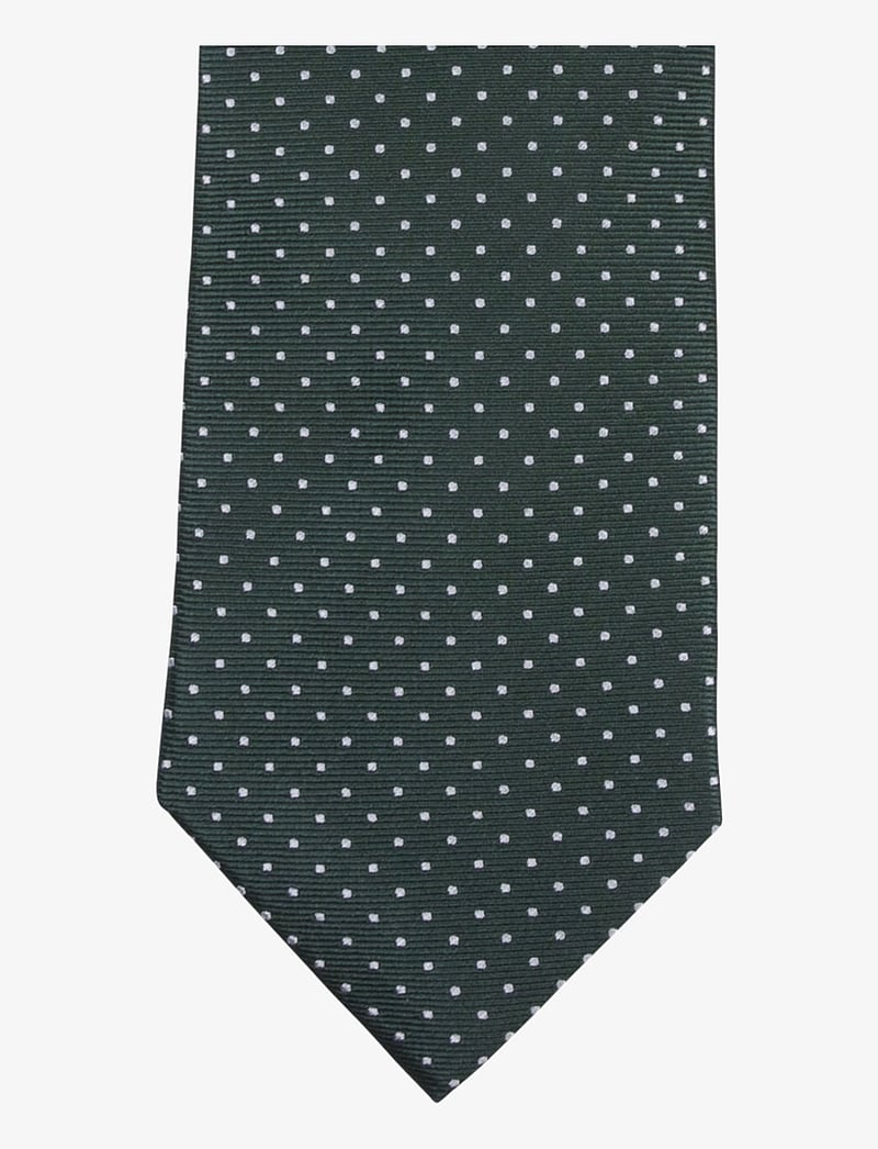 Portia 1924 - Dots Silk Tie - slipsar - dark green - 1