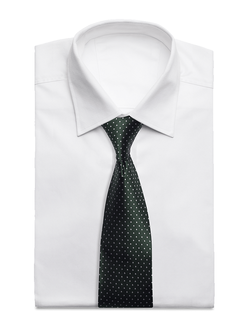 Portia 1924 - Dots Silk Tie - slipsar - dark green - 3