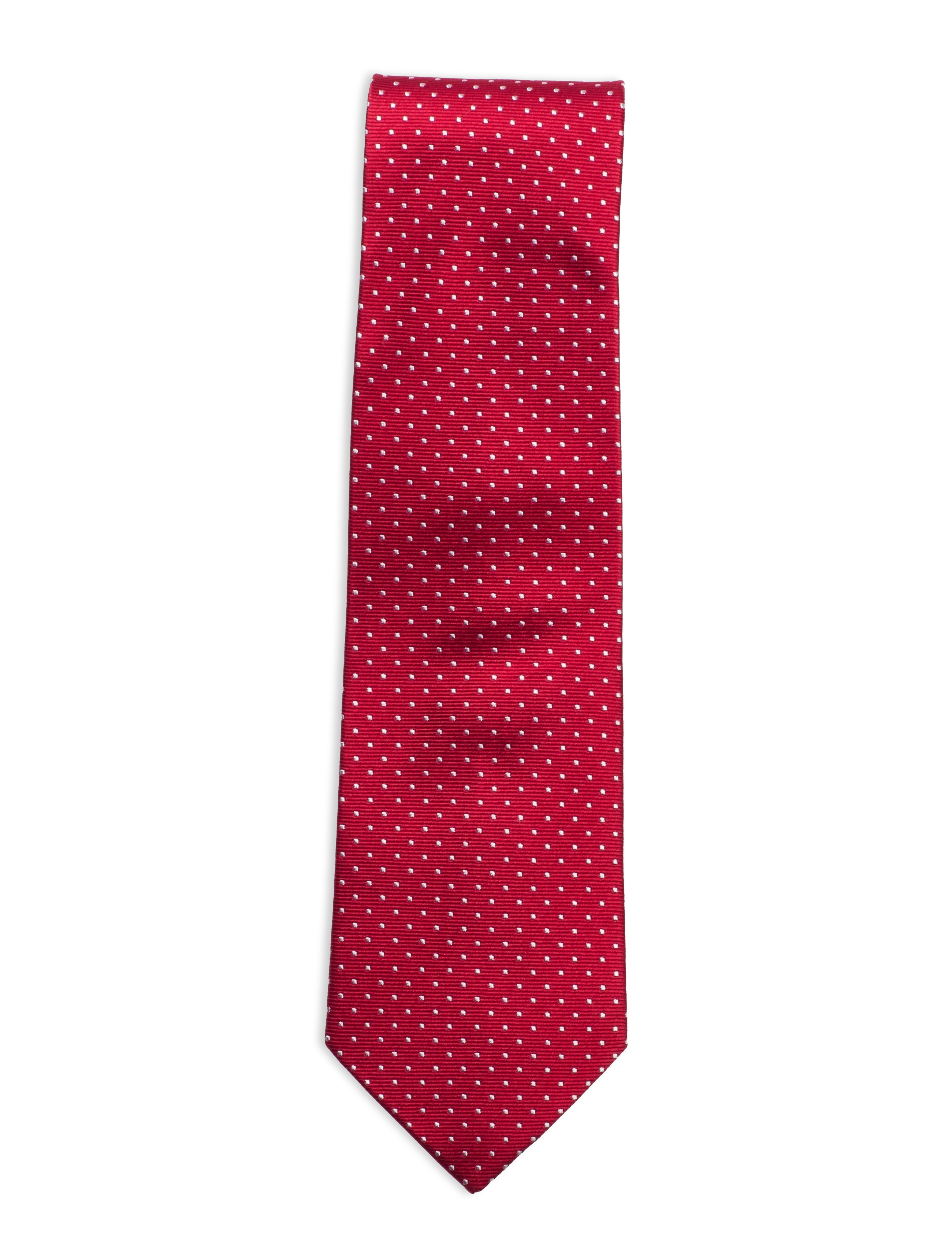Portia 1924 - Dots Silk Tie - krawatten - red - 1
